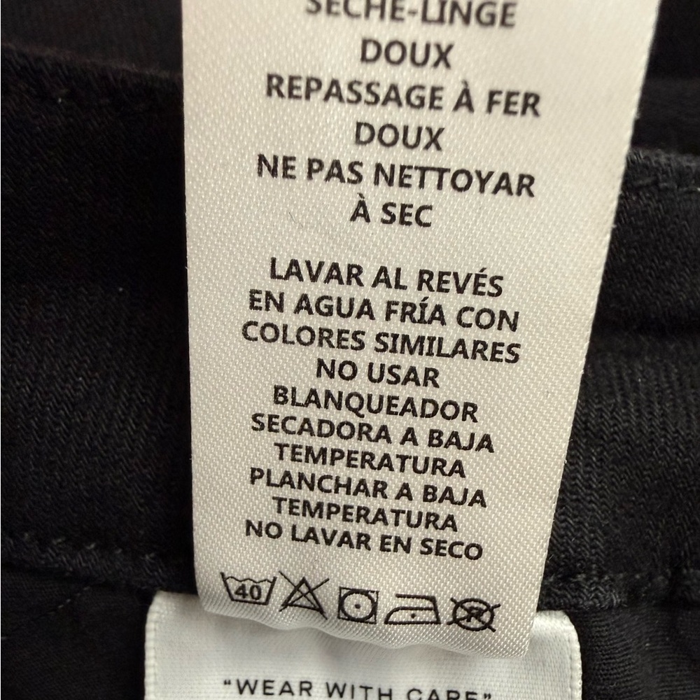 VTG GOOD AMERICAN Jeans Ultra High Rise Skinny Black165 Style GC213T Size 00-4 - Picture 11 of 11